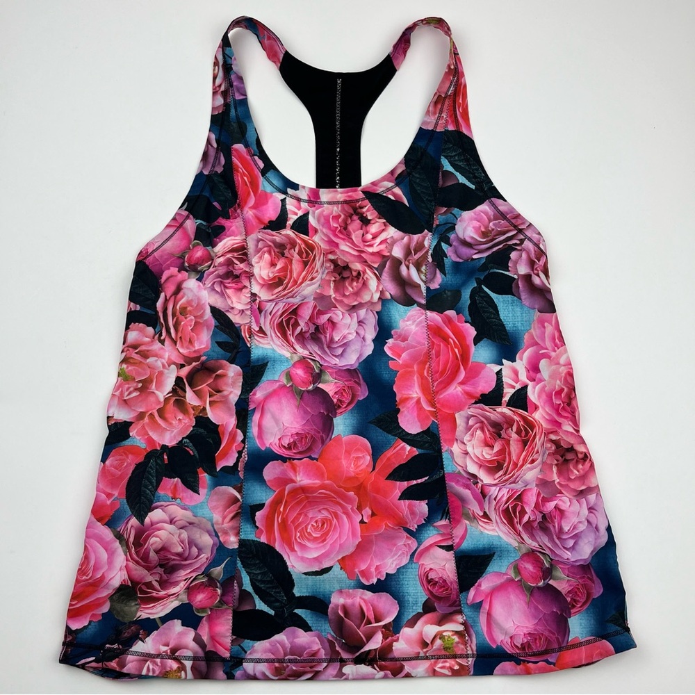 Lululemon Lightened Up Singlet Secret Garden / Black